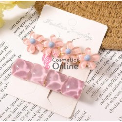 Clema pentru par metalica AGF014AA - Auriu cu Strasuri, Set 2 bucati